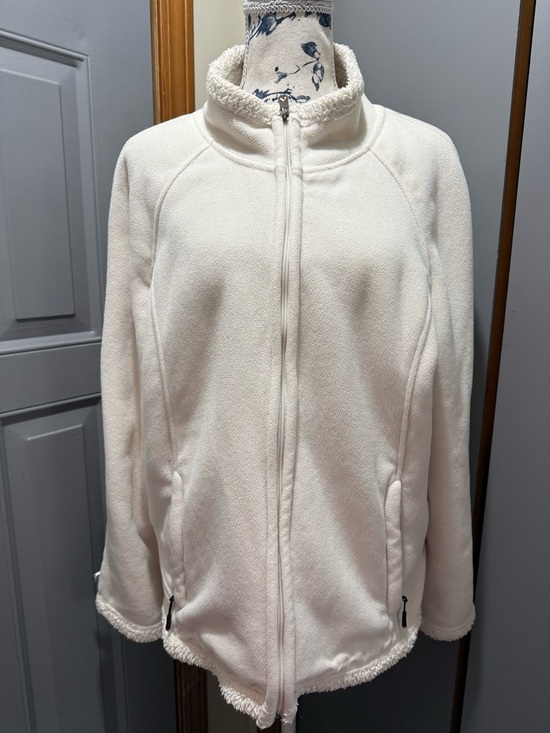 GreenTea Jackets & Blazers - Green Tea White Full-Zip Teddy Bear Fleece Jacket (x-large)